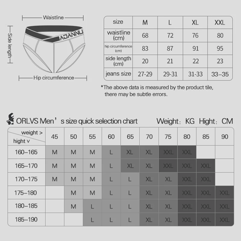 ADANNU NEW Men Underwear Modal Fashion Bikini Briefs Breathable Lingerie Panties Male Large V-shaped waistband underpants AD7200