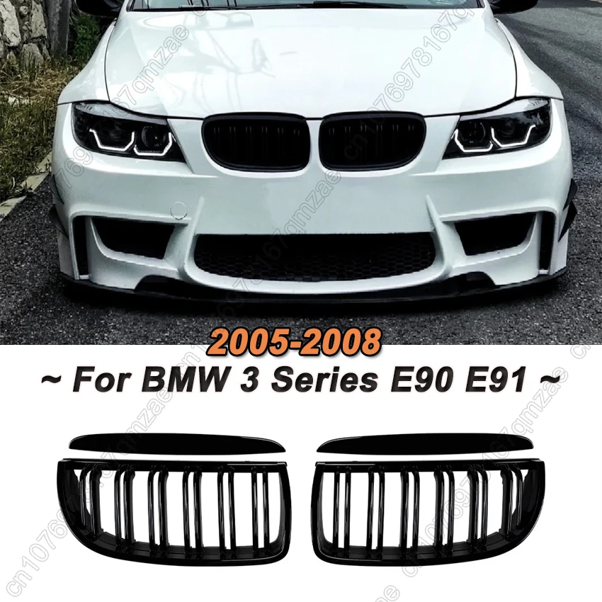 

Решетки переднего бампера с одинарной/двойной планкой, спортивные решетки для BMW 3 серии E90 E91 320i 323i 328i 335i 2005-2008, гоночные грили