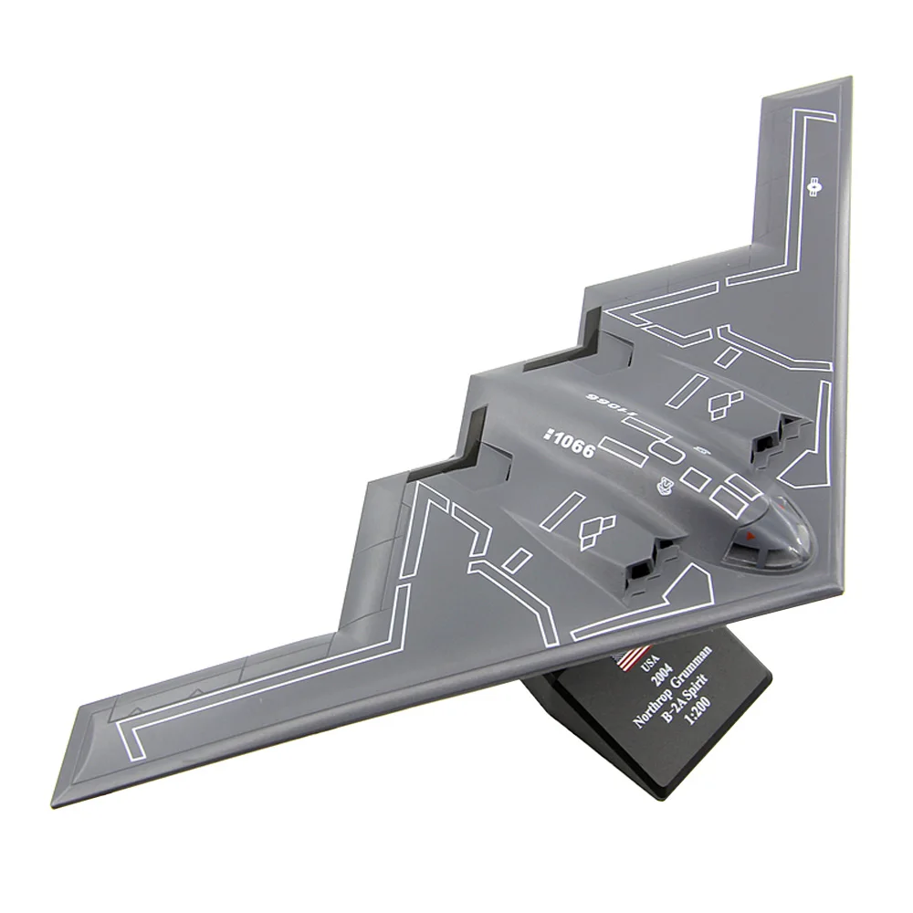 1:200 1/200 Scale US B2 B-2 1066 Spirit Stealth and Strategic Bomber Diecast Metal Airplane Plane Aircraft Model Toy