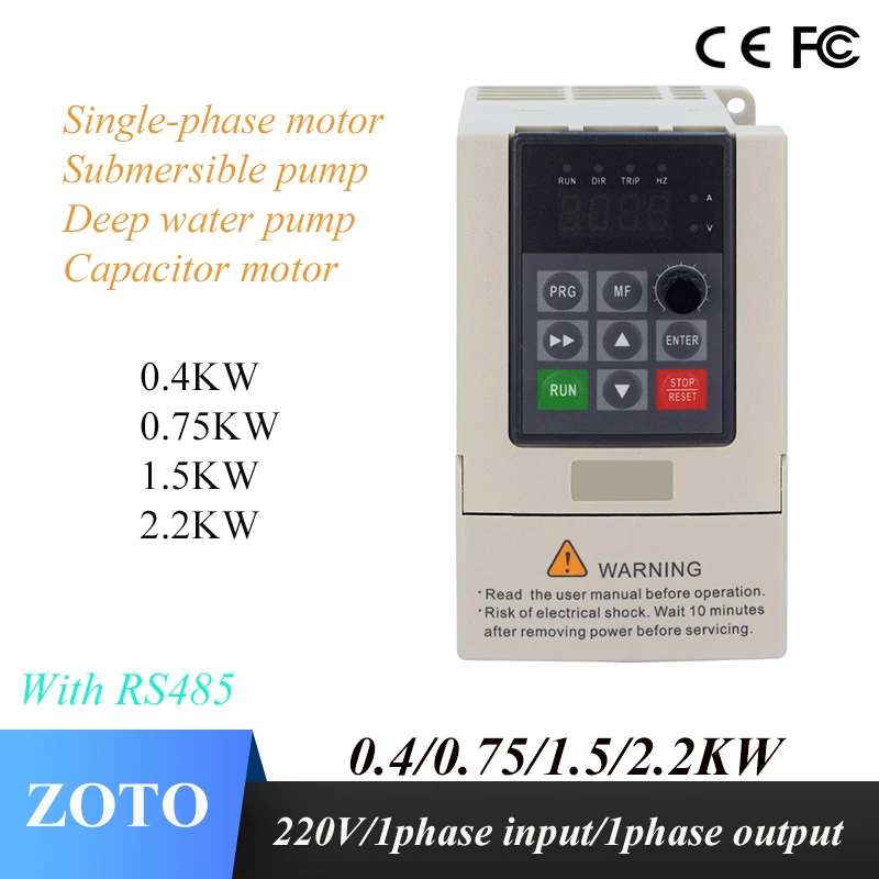 Vfd 220V 0.4KW 0.75… - image
