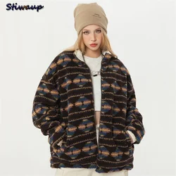 Winter Coats Woman 2024 Berber Fleece Reversible Style Winter Jackets Women Color Matching Fashion Women's Demi-season Jacket