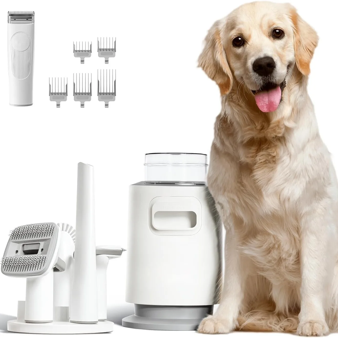 USMILEPET Factory Direct Pet Hair Vacuum Grooming Kit 5 in 1 Dog Grooming Kit for Shedding Grooming and Pet Vacuum for Dog Hair