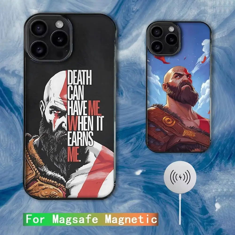 

Game G-God of W-War Kratos Phone Case For iPhone 16e,16,15,14,13,12,11,Plus,Pro,Max,Mini Magsafe Magnetic Wireless Charging