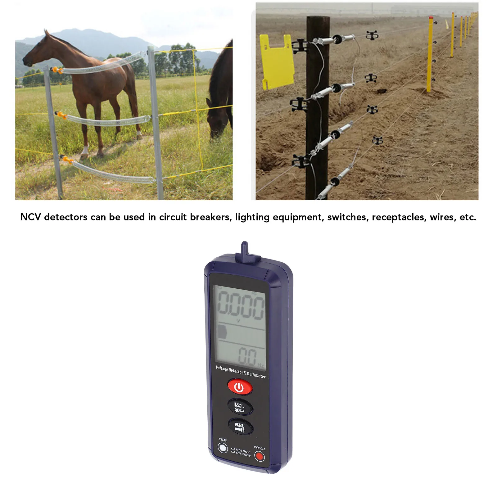

Цифровой мультиметр для измерения переменного и постоянного тока с защитой от перегрузки, дисплей на 2000 отсчетов, автоматический выбор диапазона, датчик NCV