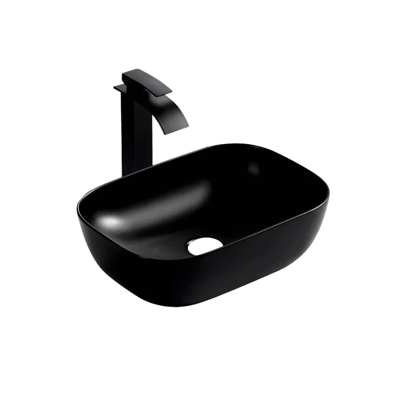 Nordic matte dark green washbasin B & B platform basin Washbasin Balcony Washbasin Hotel Ceramics
