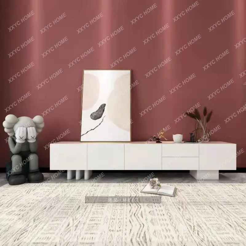 silent TV cabinet storage simple modern model room living room floor cabinet baking paint