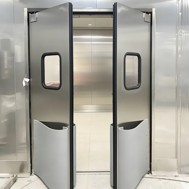 Stainless Steel Impact Resistant Free Swing Door Double Function Anti Collision Sound Insulation Modern Design Fitness Center