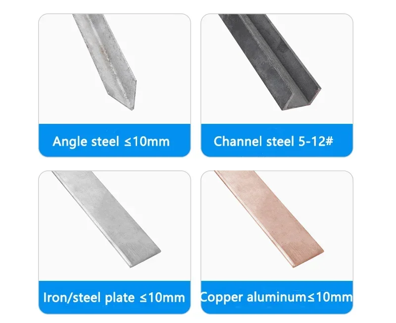 ماكينة ثقب الصلب بزاوية كهربائية قناة قوية الصلب اللكم المحمولة الهيدروليكية النحاس الألومنيوم الناخس 10 مللي متر سمك #6