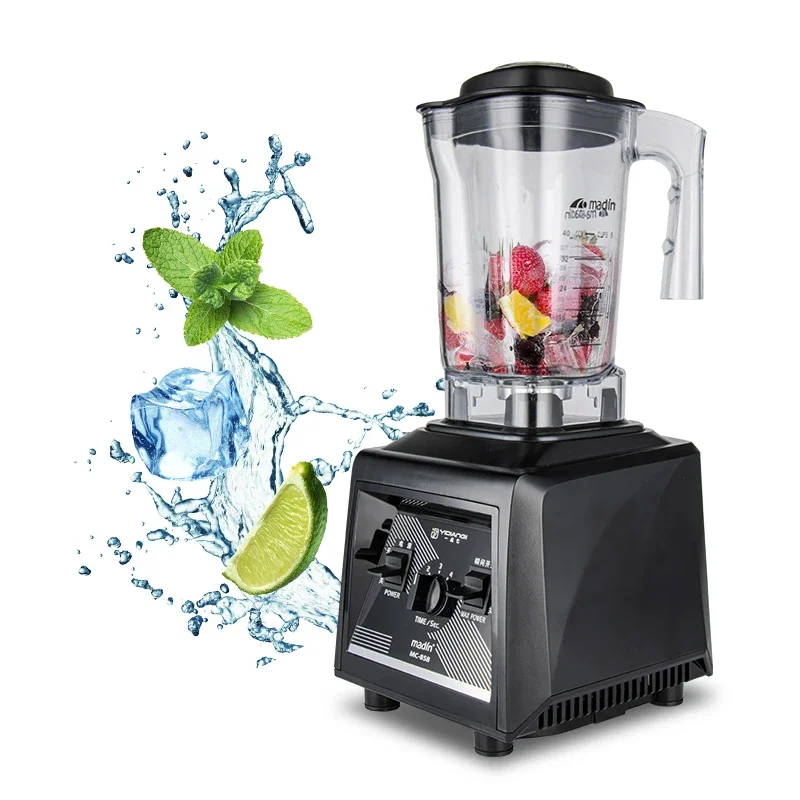 

2023 New Fresh Fruit Juice Blender Kitchen Heavy Duty 2 in 1 1800w Silver Crest Commercial Electric Mixer Blender Machine