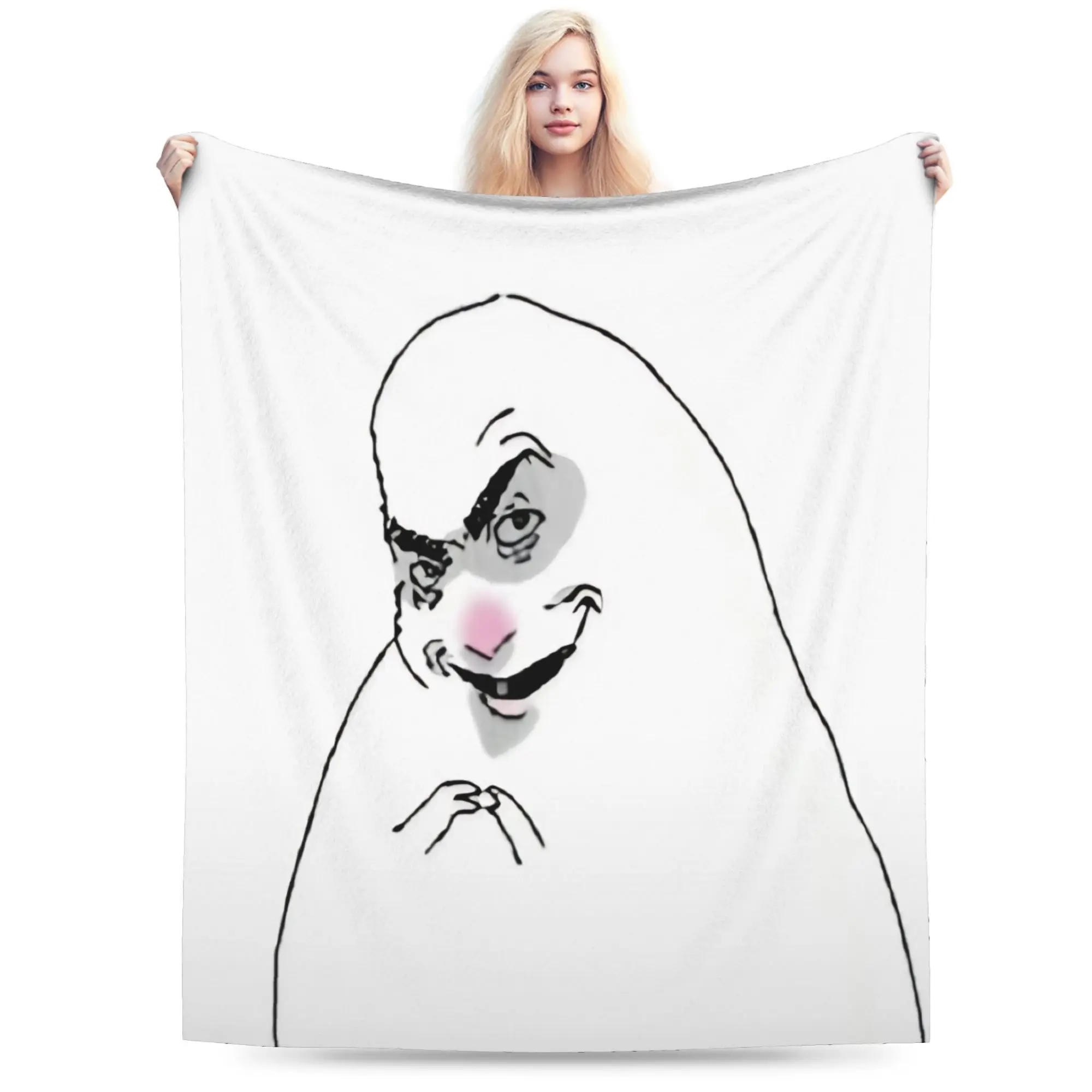 Hamster Caveman Blankets Flannel  Cozy Lightweight Thin Throw Blanket for Bed Bedspread