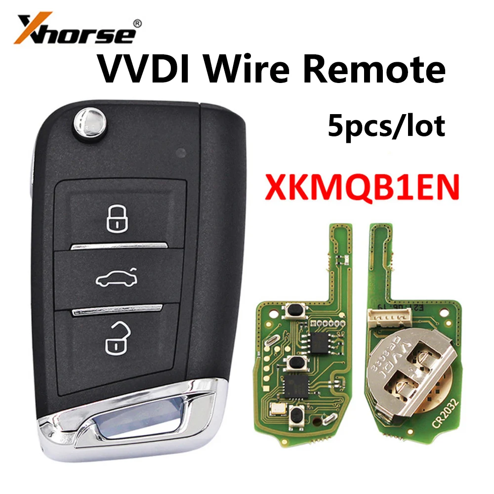 

5Pcs/Lot Xhorse XKMQB1EN VVDI2 / VVDI Key Tool Max MQB Wire Universal Remote Smart Key for VW