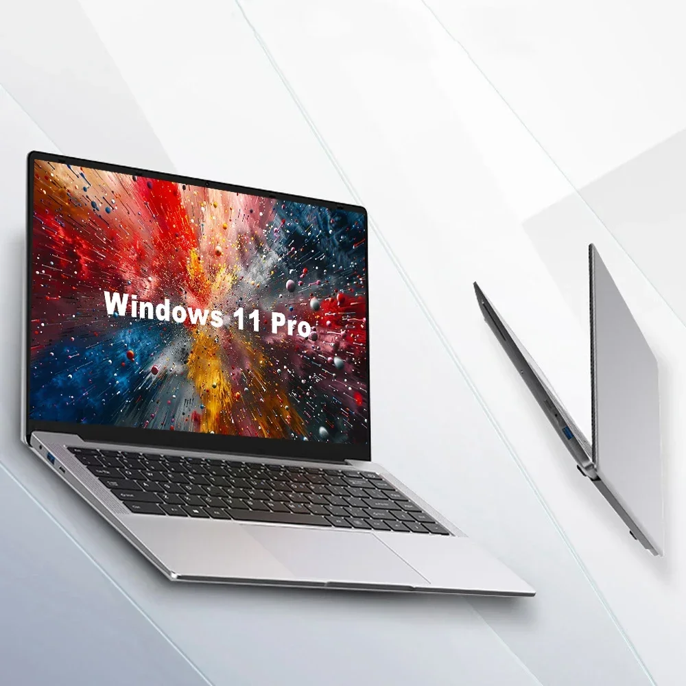 Ordinateur portable de travail de bureau commercial Celeron N4000 Windows 11 Pro de 14,1 pouces - 8 Go de RAM MAX 1 To SSD - WiFi 2,4 G et 5,0 Go, Bluetooth