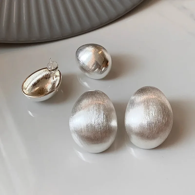 VENTFILLE 925 Sterling Silver Geometry Texture Earring For Women Exaggerate Punk Classics Minimalism Jewelry Gift Dropshipping