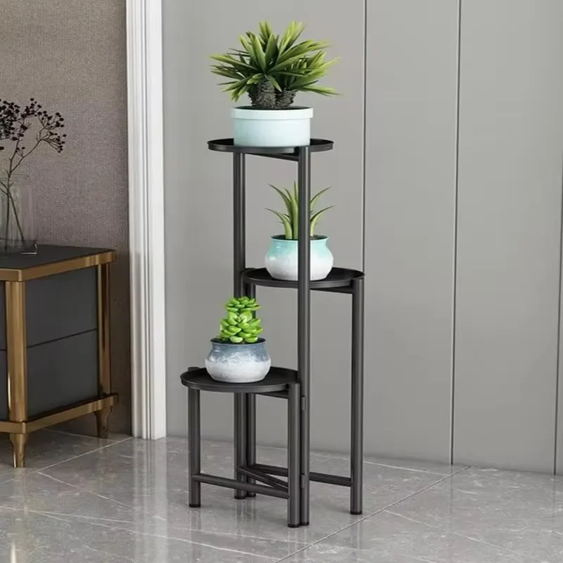 Nordic Multi-layer Plant Rack Foldable Flower Stand Floor-Mounted Organizer Home Decor Drop-off Flower Pot Holder Plant Stands