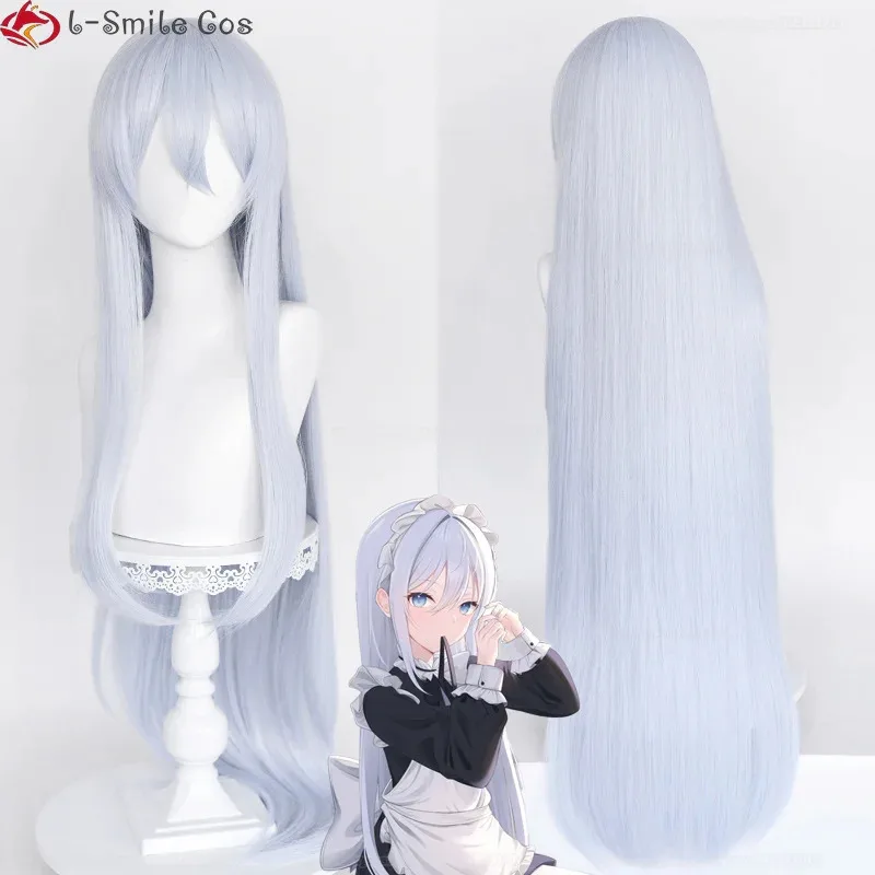 

Длинный парик для косплея Yoisaki Kanade, 100 см, аниме, длинные светло-голубые термостойкие парики для волос 80 см/100 см