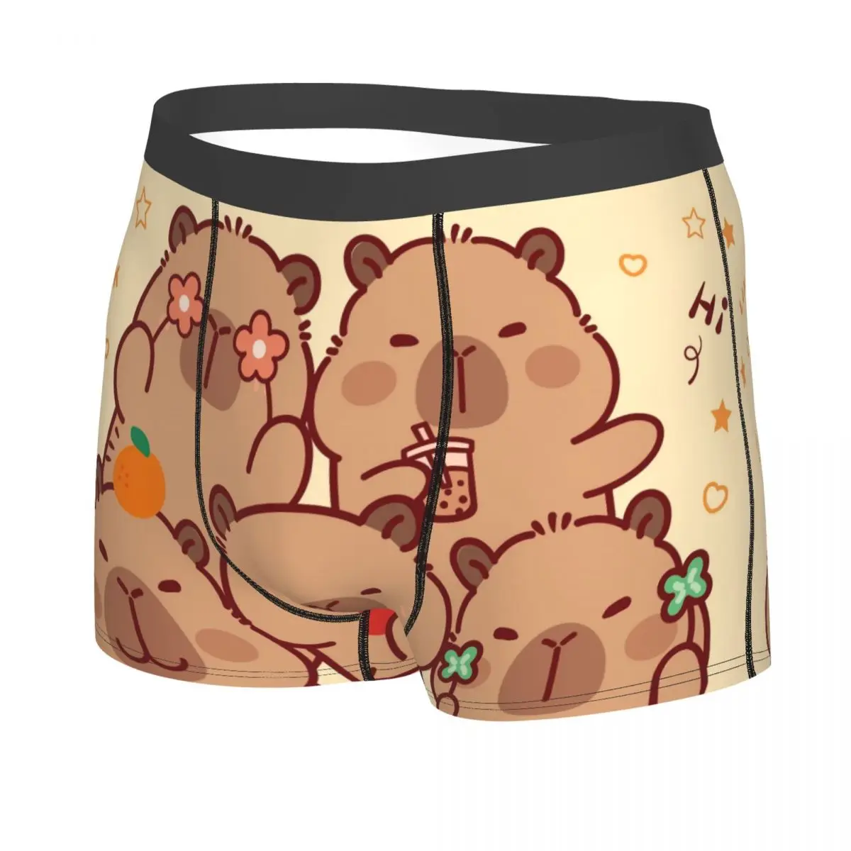 مخصص لطيف كابيبارا الملاكمين السراويل الرجال ملخصات الملابس الداخلية بارد السروال #2