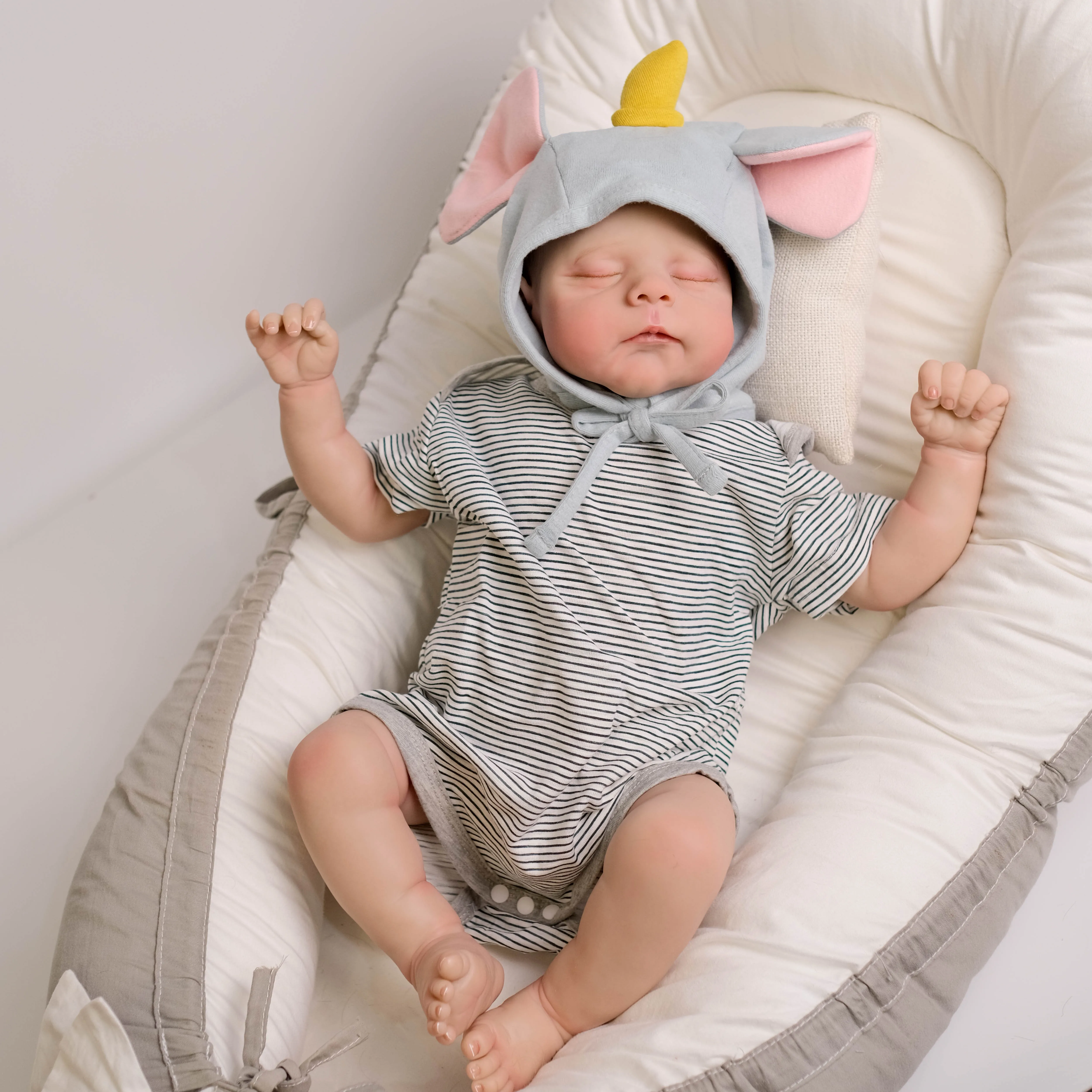 NPK 18inch Handmade Reborn Doll Erica - Real Picture Finished Painted Features Soft Cloth Body with Painted Hair