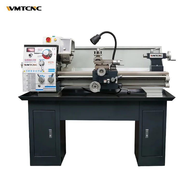 2023 New Portable CJM0632V 500 750Mm Bench Top Manual Mini Metal Lathe Hine For Steel Turning 220V