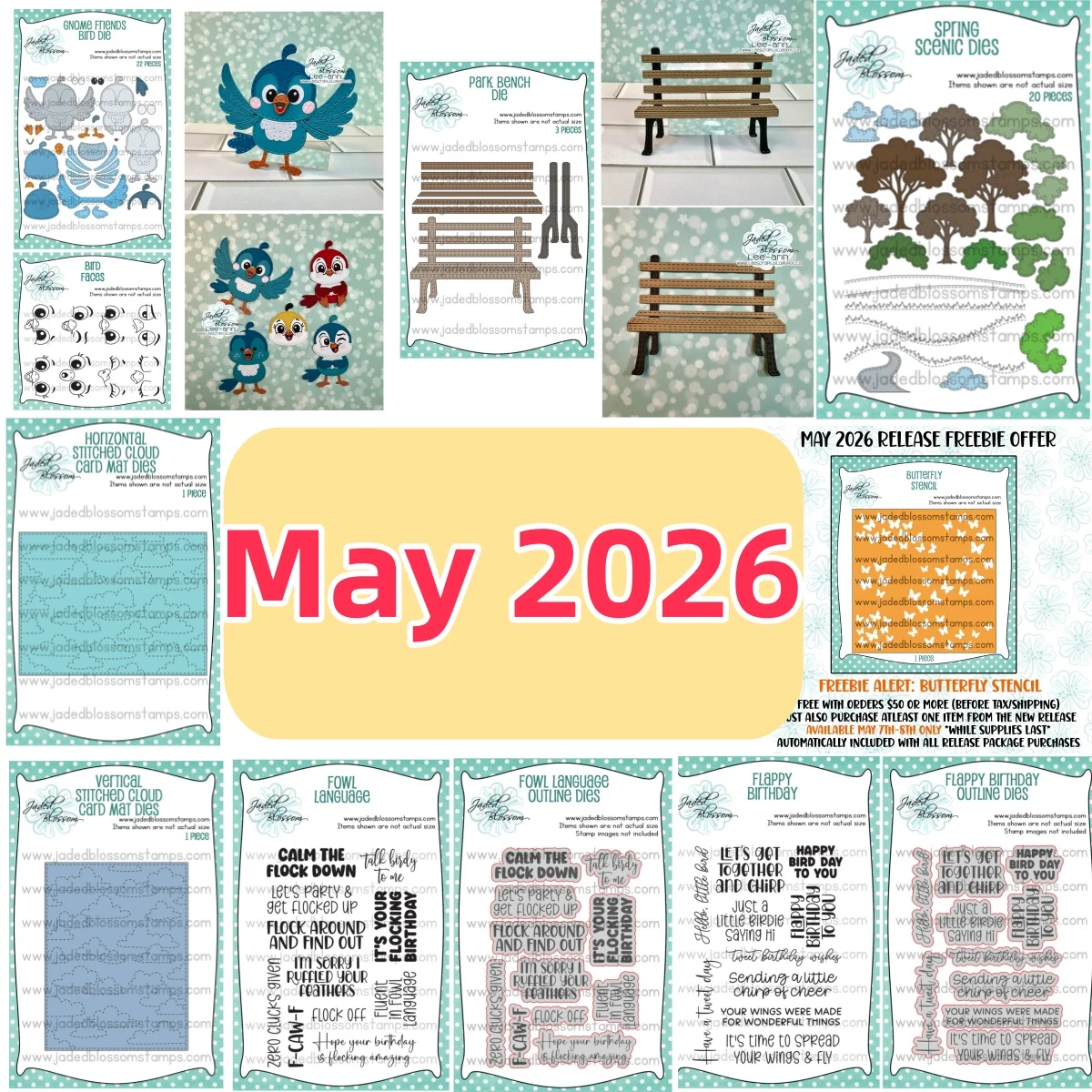 Gnomw Bird Die Park Bench Metal Cutting Dies Clear Stamps Clouds Stencil for DIY Decorating Scrapbook Card Embossing Craft 2026