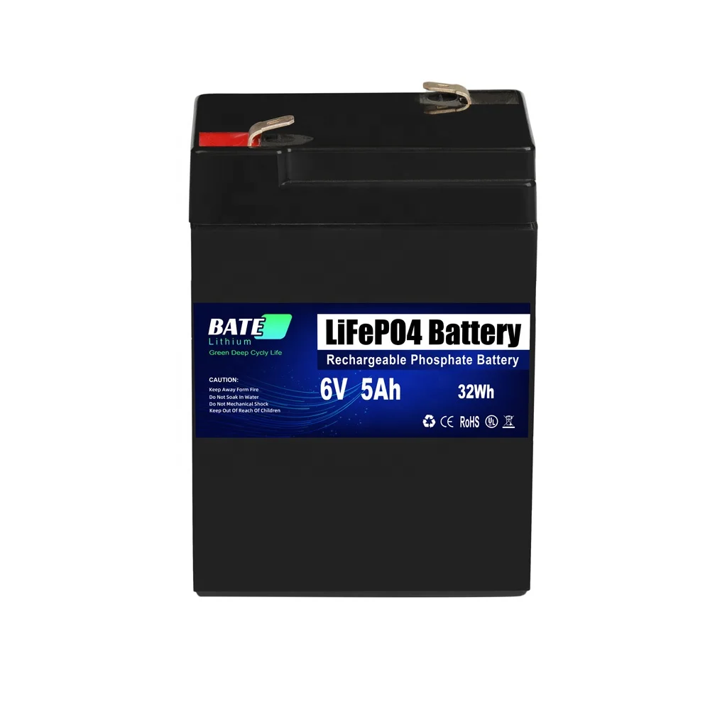 

2PCS 6V 5Ah LiFePO4 Battery Built-in BMS Lithium Iron Phosphate Energy Storage Battery Rechargeable