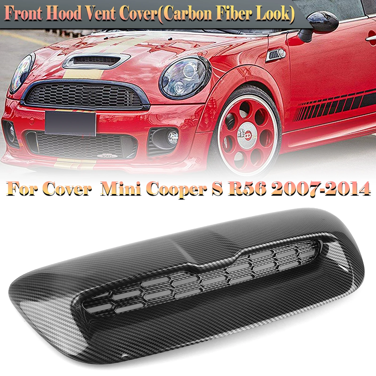 Front Air Vent Outlet Cover Mesh For Mini Cooper S R56 R55 R57 R58 R59 2007-2014 Upper Engine Hood  Scoop Intake Grille