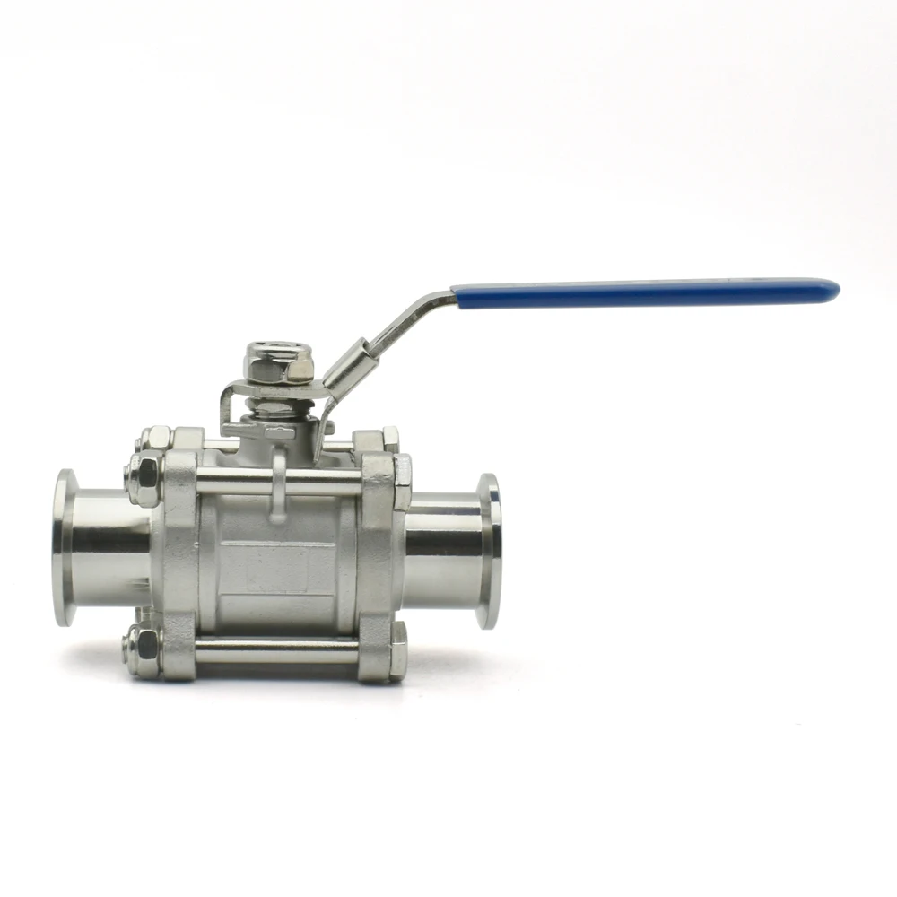 KF16 KF25 KF40 KF50 3-piece High Vacuum Manual Ball Valve SUS304 Stainless Steel KF Vacuum Ball Valve