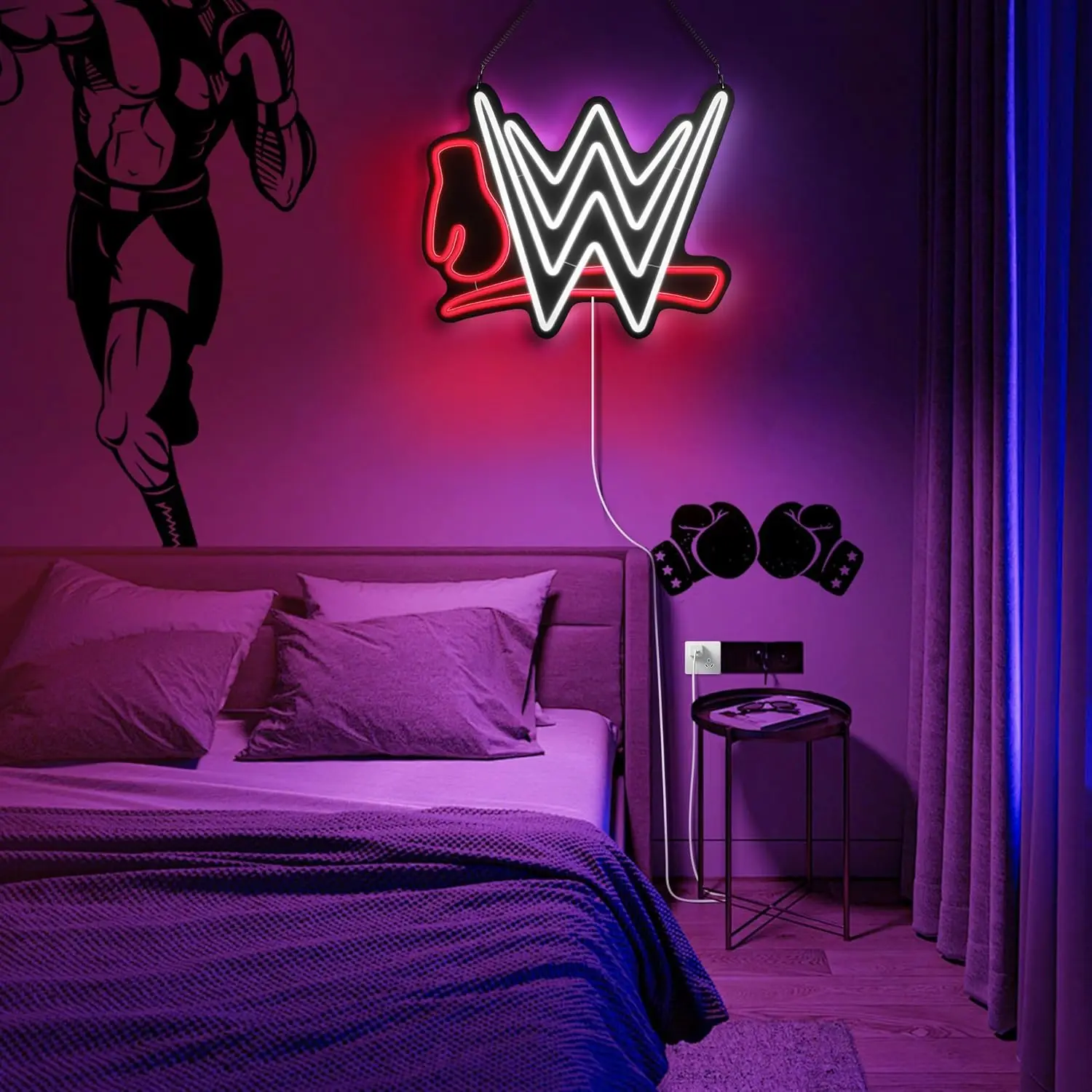 تخصيص ضوء LED النيون تسجيل للتسليم السريع للمنزل مركز تسوق بار حفل زفاف مكتب مدرسة نادي القتال الإعلان