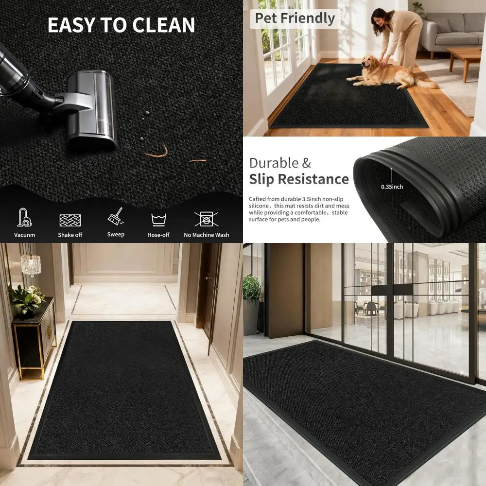

Heavy-Duty Indoor/Outdoor Door Mat with Non-Slip Rubber Backing for Entrances and High Traffic Areas