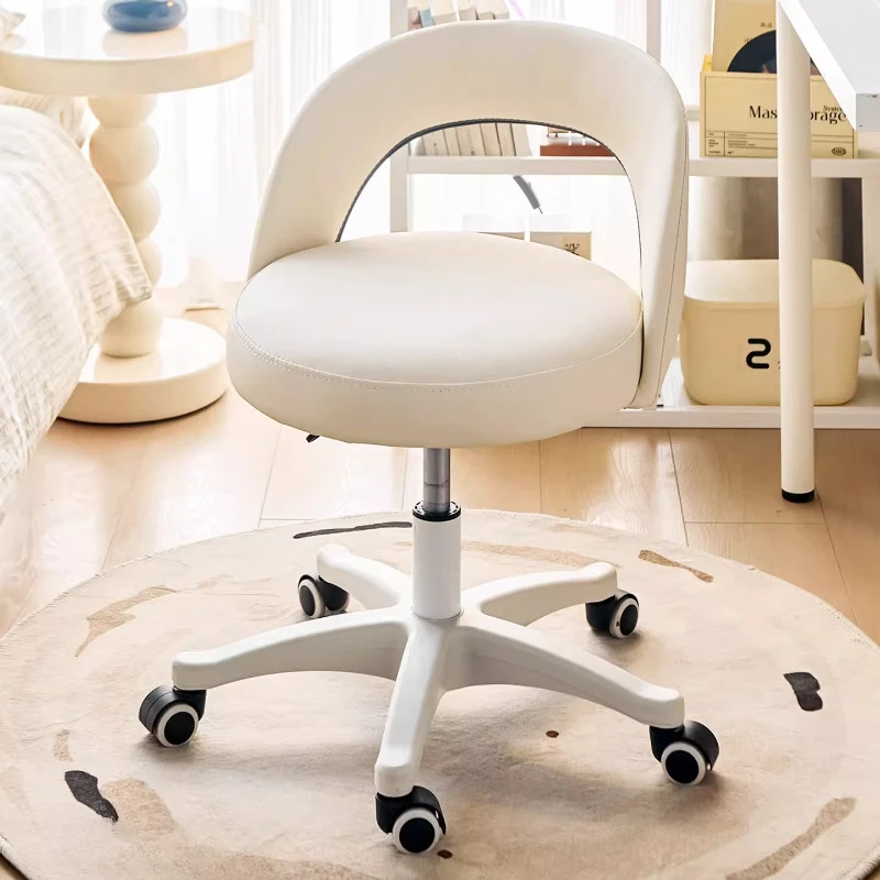 Household Makeup Chair Bedroom Dressing Stool Living Room Soft Seats with Wheels Computer Chair Office Study Backrest Chair