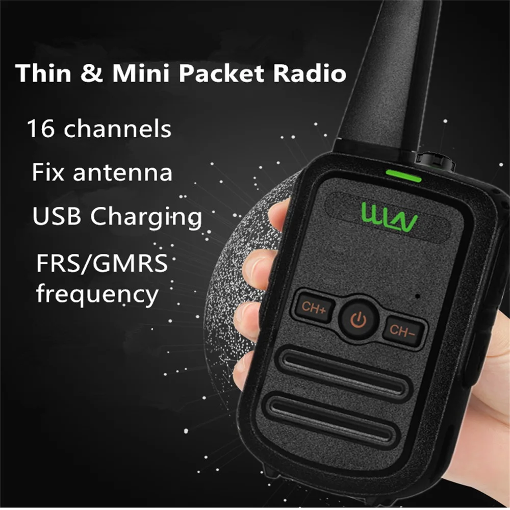 WLN KD-C51 Mini Portable Handheld Wireless High Power Walkie Talkie Profession FM Transmitter Receiver Two Way Radio Adapter