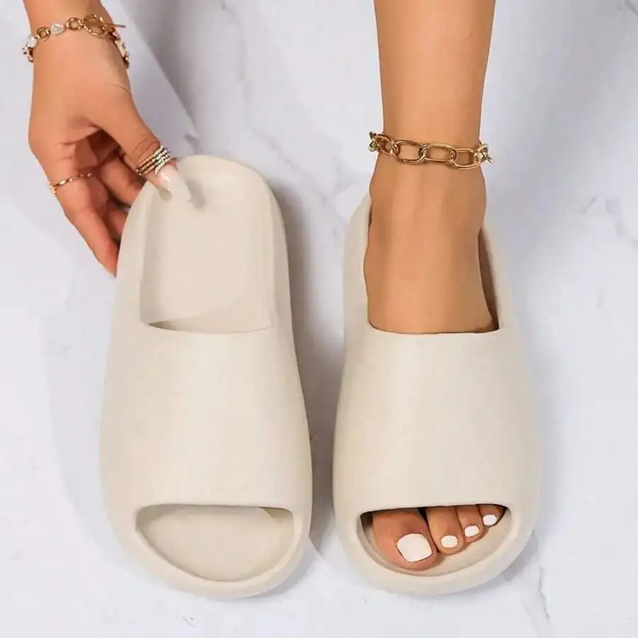 Women's Super Comfortable Slippers - Breathable Anti-Slip EVA Foam Sole, Open Toe Design, Lightweight Soft Casual Shoes, For Indoor/Outdoor Use, Beach, Shower - Suitable For All Seasons