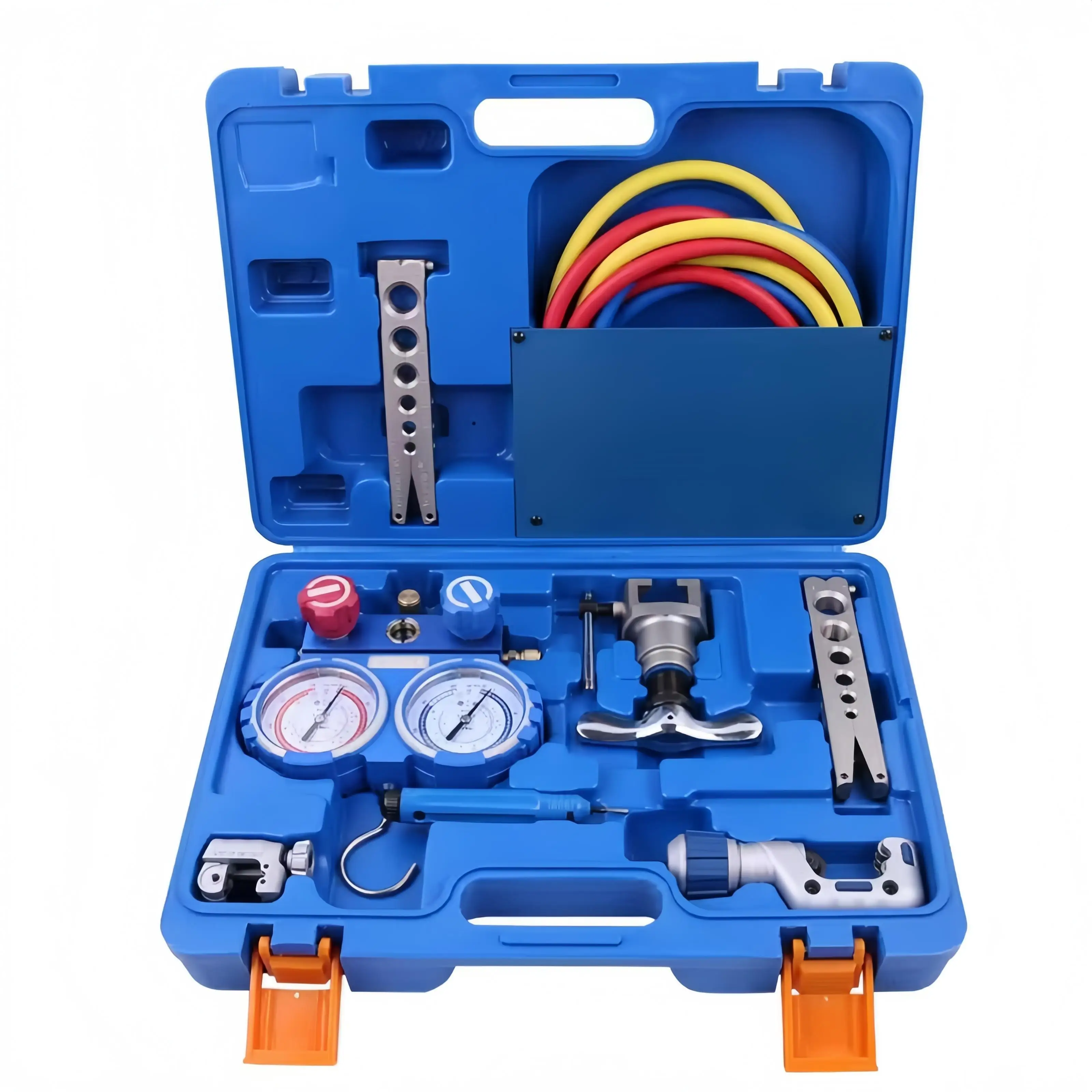 

VALUE 5 Way Manifold Gauge Hose Set R410 R22 R134a Refrigeration AC HVAC KIT Tools
