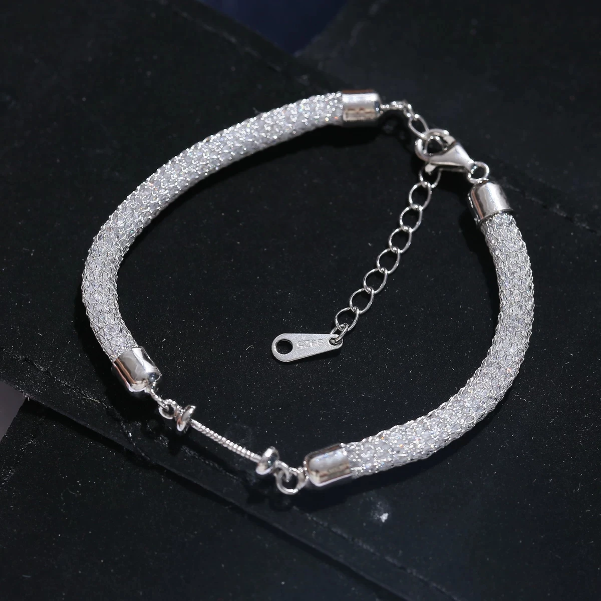 S925 Sterling Silver Bracelet Mountings ADJUSTABLE Bangle Findings Jewelry Parts Fittings Accessories for 10-20mm Pearls