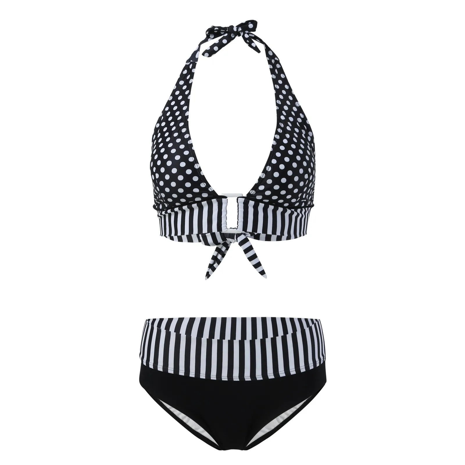 Sexy Bikini Swimsuit For Women New Polka Dot Square Button Swimwear Push Up Two Piece Brazil Bathing Suit 비키니 Ropa De Mujer