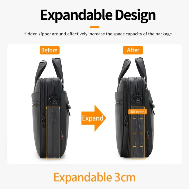 Business men\'s briefcase canvas waterproof large capacity 15.6 inch 17 inches laptop bag work business bag office messenger bag