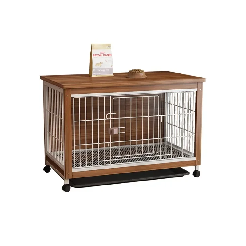 Dog cage door fence wooden pet villa Teddy Shiba Inu Corgi kennel special medium and small dogs with toilet separation