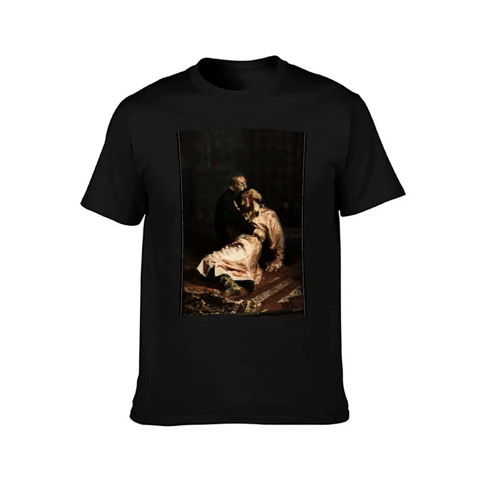 Ivan the Terrible and his son Ivan | Ilya Repin T-Shirt men t shirt cotton 100% cotton t shirts man 100% T-Shirt