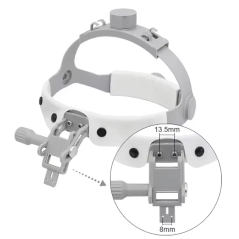JAVIDENT White/Black Head Wearing Light Weight Size Angle Adjustable Helmet for Medical Oral ENT Magnifier Dental Headlight