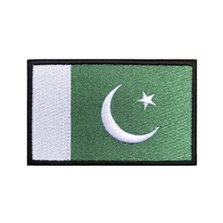 1PC Pakistan Flag Patches Armband Embroidered Patch Hook & Loop Or Iron On Embroidery  Badge Military Stripe