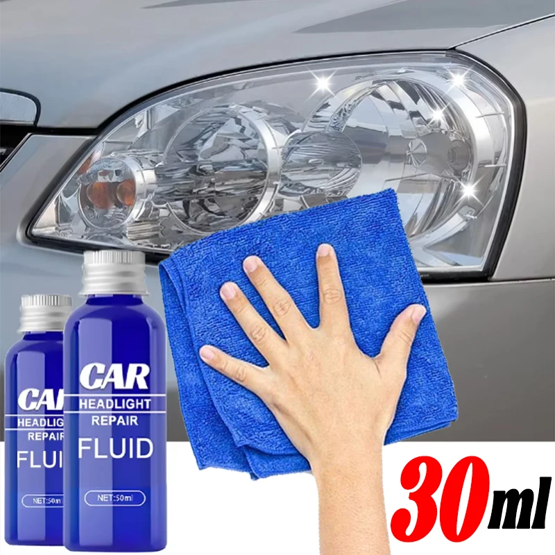 Car Headlight Polishing Agent Scratch Remover Repair Headlight Renewal Polish Liquid Headlight Restoration Kit Auto Accessories