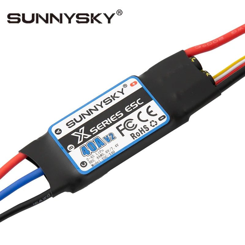 Sunnysky 40A Electronic Speed Controller, Replacement ESC for RC Ducted Fan KT & 3D Aerobatic Plane