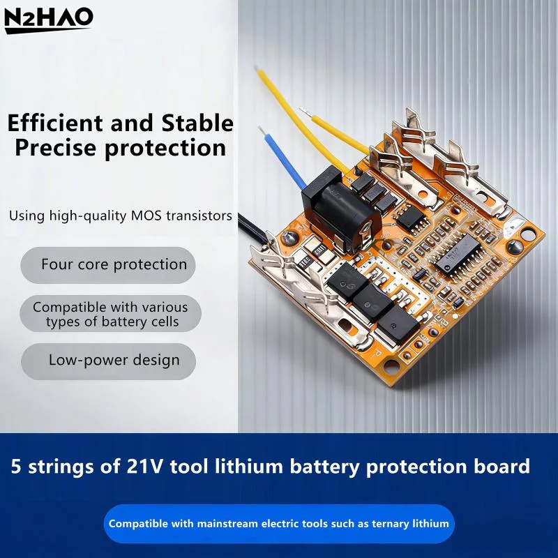 1PC MT5S-50A 21V Li-Battery Protection Board 3 Alloy Charge And Discharge Lithium Battery Pack BMS Module For Mak Electric Tools