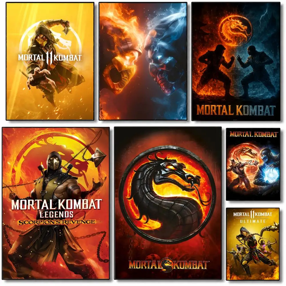 Game M-Mortal Kombat Poster Wall Art Painting For Home Room Decoration Bedroom Wall Decor Waterproof Posters