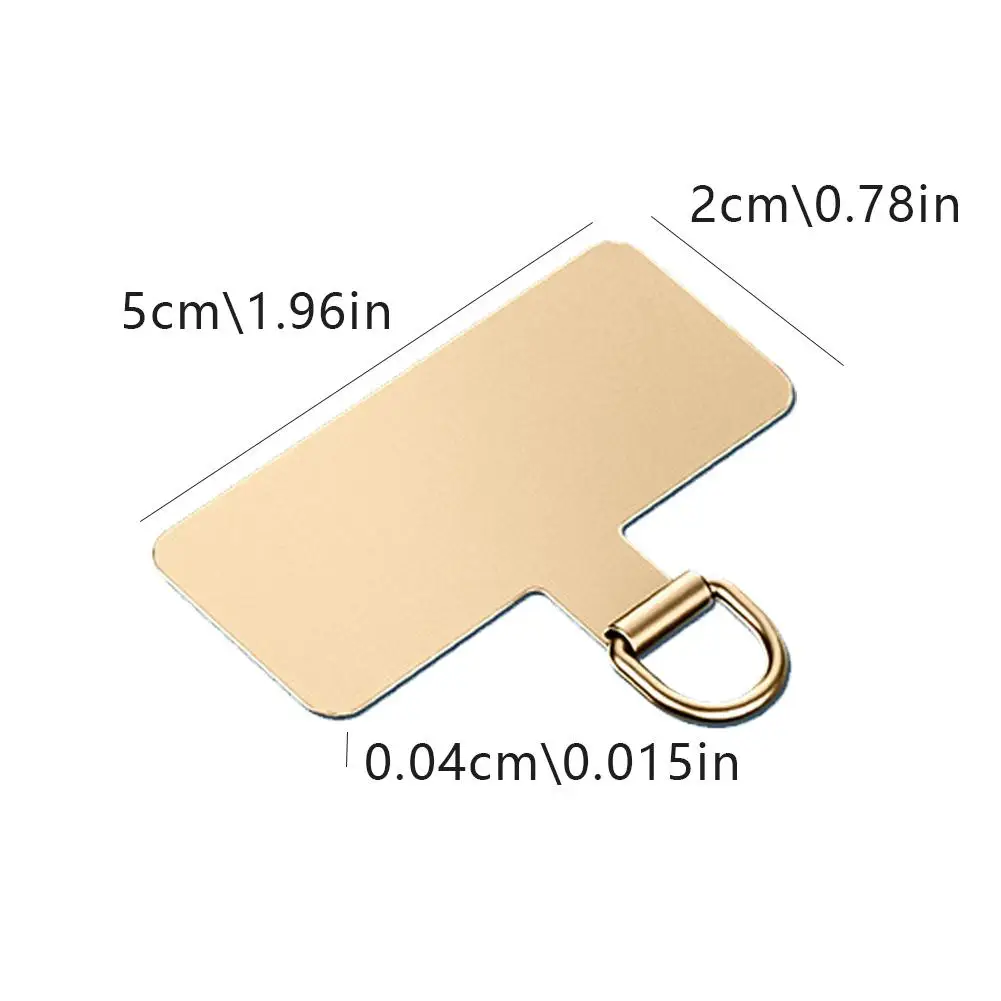 Stainless Steel Phone Lanyard Patch Gasket Ultra-thin Metal Phone Hanging Cord Tether Tabs Replacement Safety Connect Piece