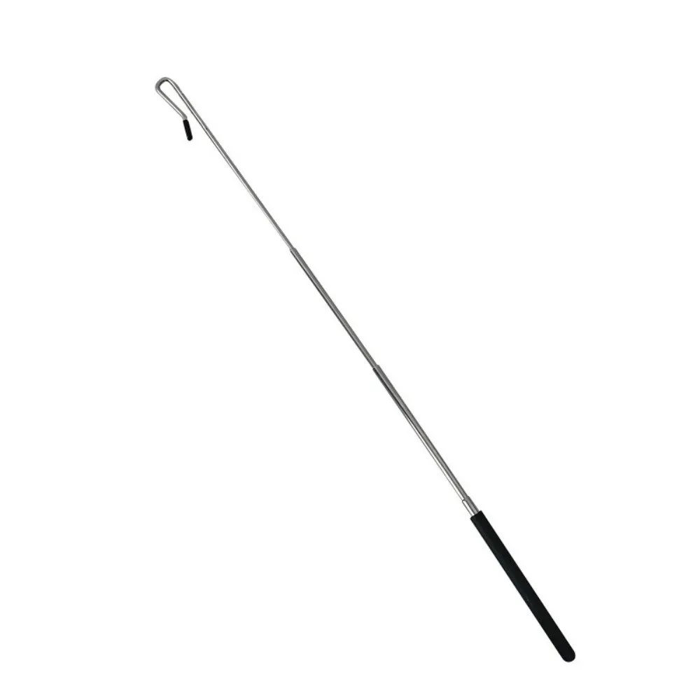 Stainless Steel Puppet Arm Control Rod Anti-slip Handle with Soft Rubber Hook Hand Puppet Stick Telescopic Puppet Stick