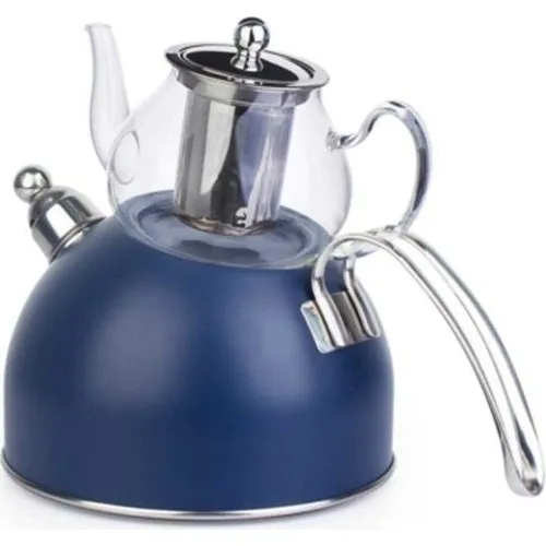 Acar Bright Blue Pressure Teapot