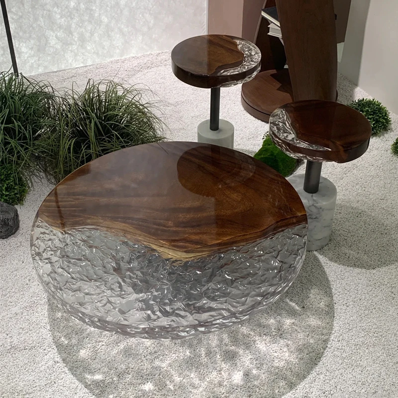 Round Decoration Coffee Table Modern Luxury Designer Living Room Computer Side Table Writing Mesa Auxiliar Trendy Furniture