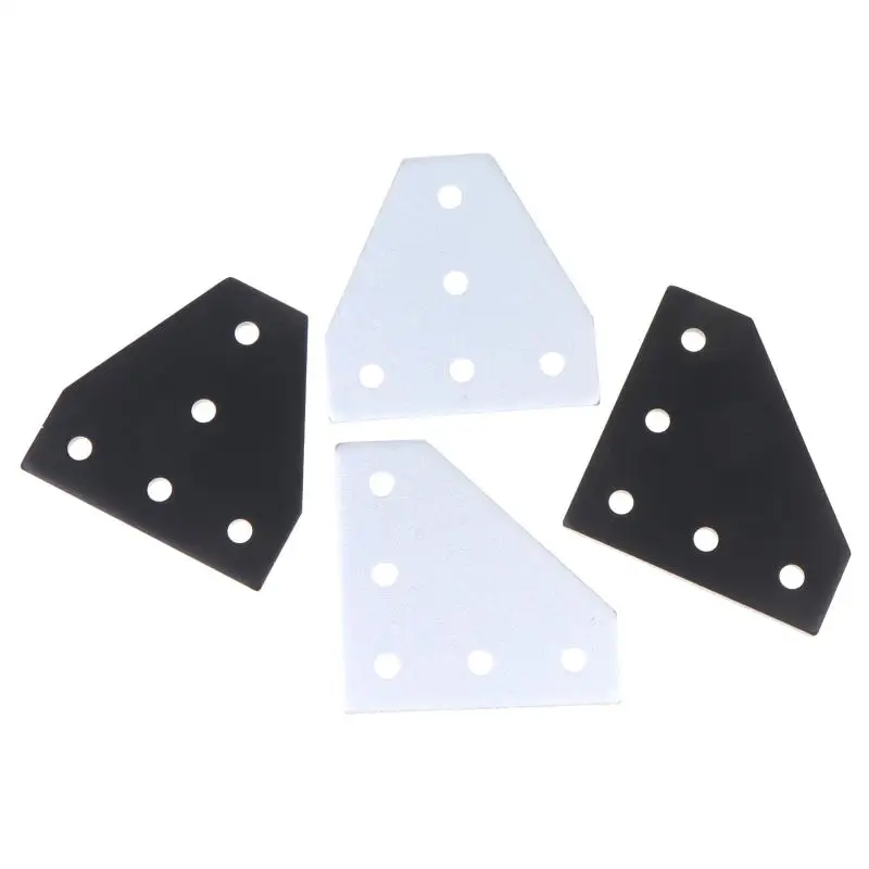 T/L Type 5 Hole Aluminum Corner Bracket Joint Plate Sturdy Connector for 2020 3030 4040 Profile Guardrail Installation view 6
