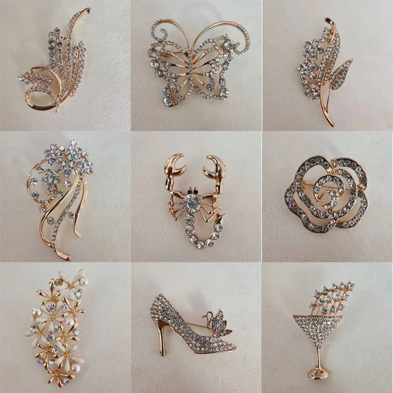 

Brooch High-End Luxury Swan Water High-End Suit Lapel Pin Accessories Butterfly Clothing Brooch Wholesale
