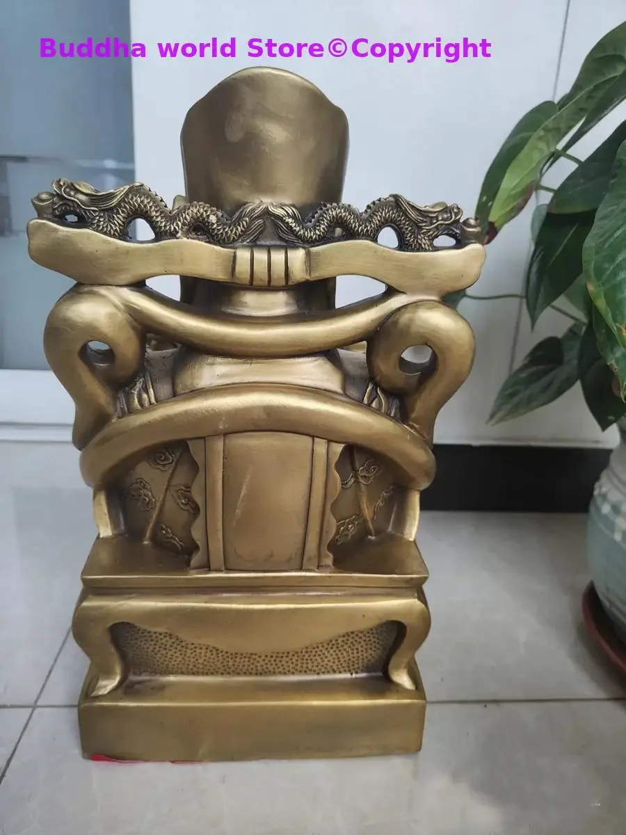 Japan Indonesia HOME SHOP Company Shrine High grade brass God of wealth Mammon CAI SHEN YE statue bring treasure money Good luck